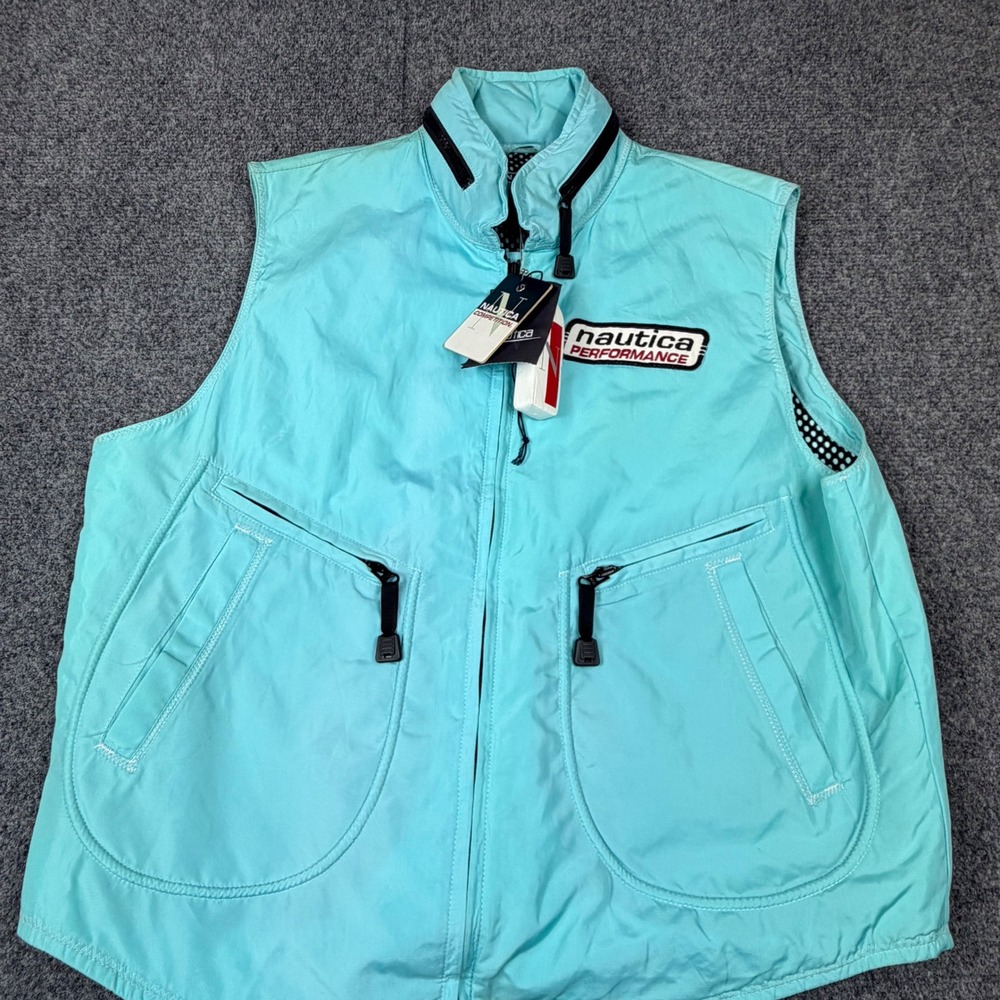 Nautica Competition Performance Vest Womens Medium Aqua Blue NWT 7027962